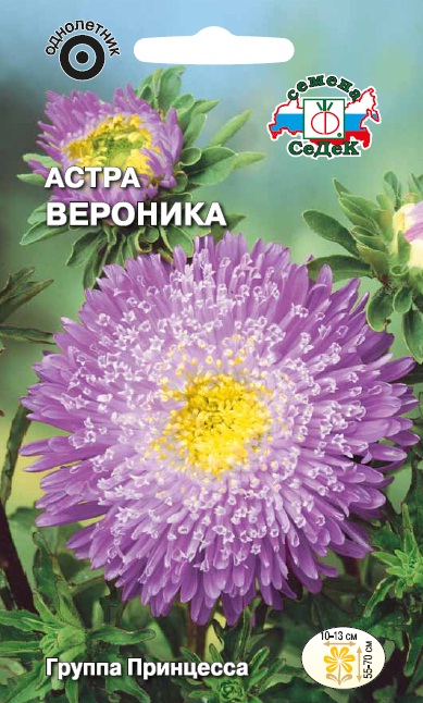 Семена цветов - Астра Вероника 0,2 г - 2 пакета